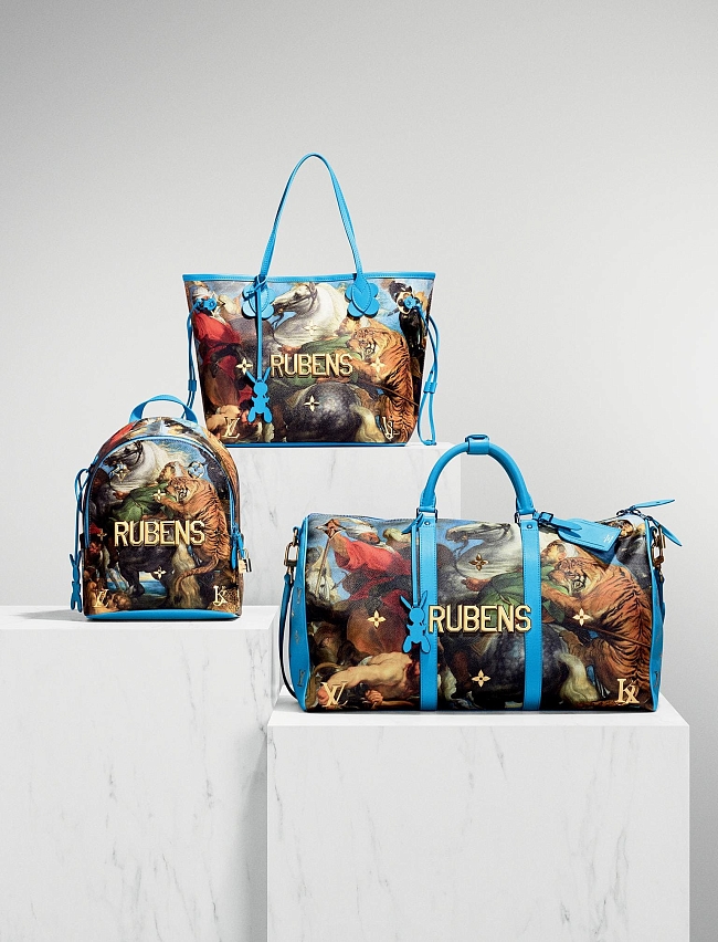 В 2017 году Louis Vuitton пригласил к сотрудничеству Джеффа Кунса для создания коллекции The Masters Collection. Художник перенес свою серию репродукций работ старых мастеров — Gazing Ball — на сумки и аксессуары бренда фото № 2
