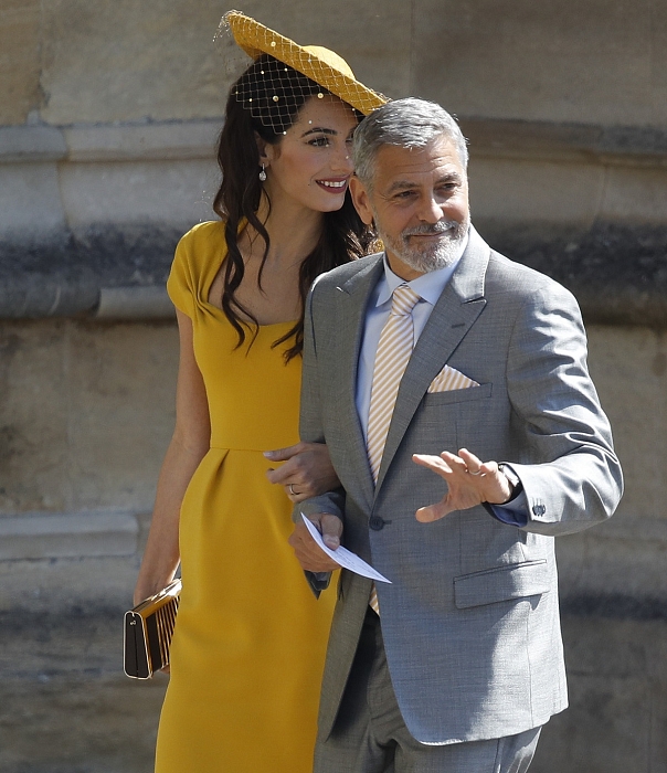 Джордж и Амаль Клуни на свадьбе принца Гарри и Меган Маркл фото № 5