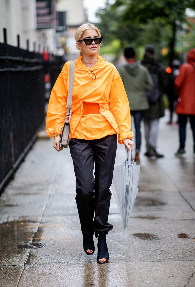 Дождливый стритстайл с нью-йоркской Недели моды фото фото № 9