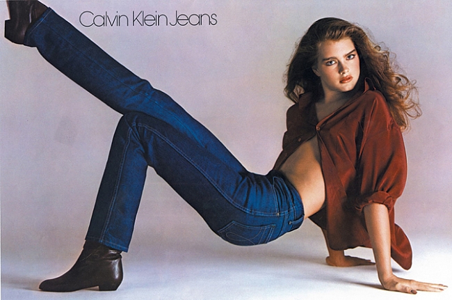 15-летняя Брук Шилдс в кампании Calvin Klein Jeans фото № 1