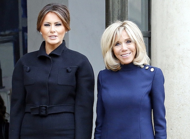 Модная битва первых леди: Мелания Трамп и Брижит Макрон в Париже