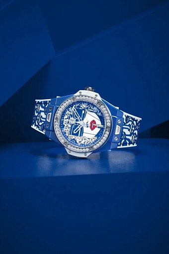 Лимитированные часы Hublot Big Bang One Click Marc Ferrero Ceramic Blue фото № 2