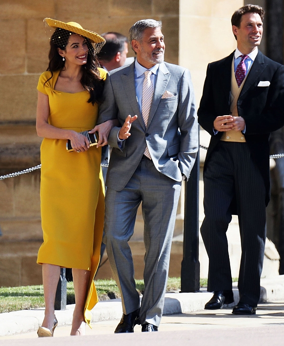 Джордж и Амаль Клуни на свадьбе принца Гарри и Меган Маркл фото № 9