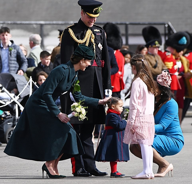 Кейт Миддлтон и принц Уильям на параде в честь Дня святого Патрика фото № 2