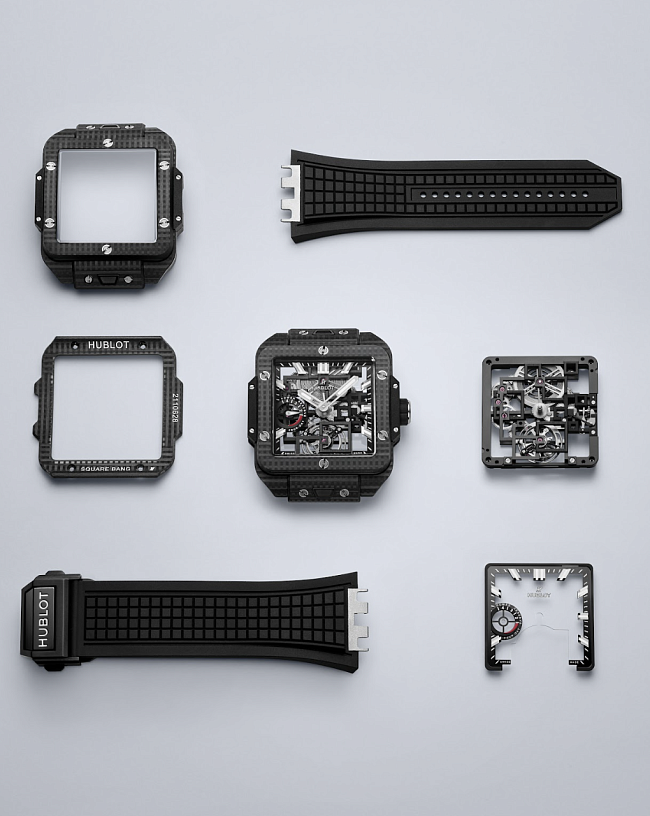 Hublot выпустил первую модель Square Bang с двумя центральными стрелками фото № 1
