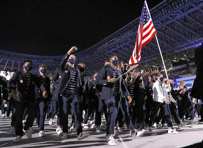 Американская сборная на открытии Олимпиады в Токио фото № 7
