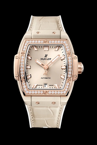 Hublot Spirit of Big Bang Ceramic Beige с золотым безелем фото № 1