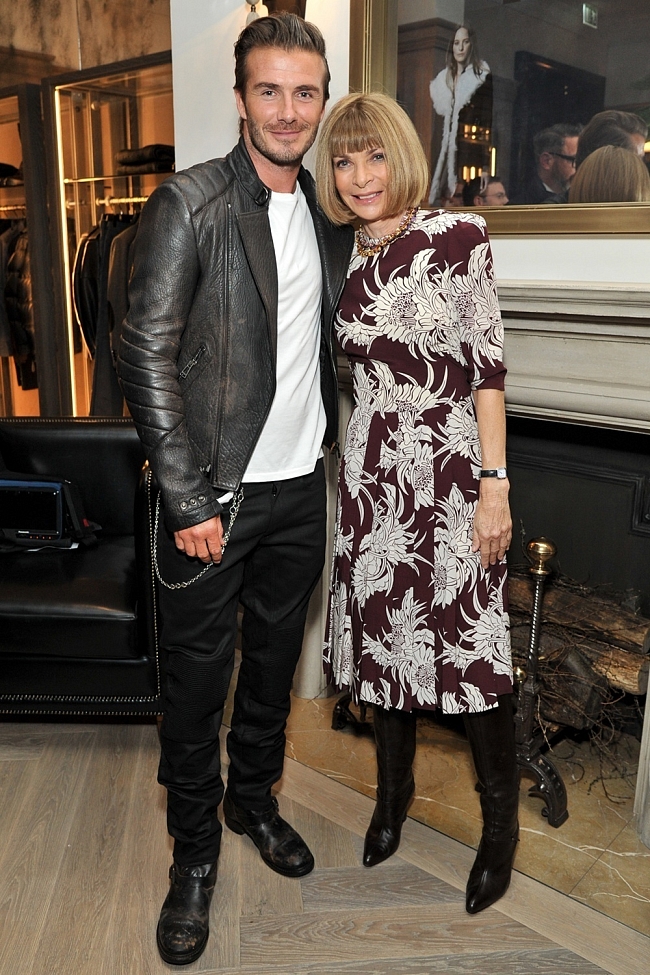 Дэвид Бекхэм и Анна Винтур в Лондоне, 2013 фото № 8
