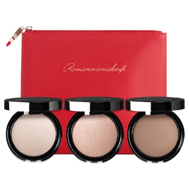Набор Sexy Face Light Romanovamakeup. В нем —  пудра с естественным финишем Sexy Nude Powder в оттенке Light, хайлайтер для свечения кожи Sexy Highlighter Powder, идеальный скульптор для деликатного и выразительного скульптурирования Sexy Sculpting Powder фото № 11
