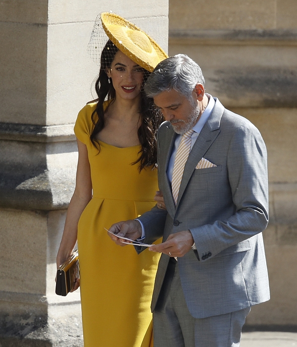Джордж и Амаль Клуни на свадьбе принца Гарри и Меган Маркл фото № 8