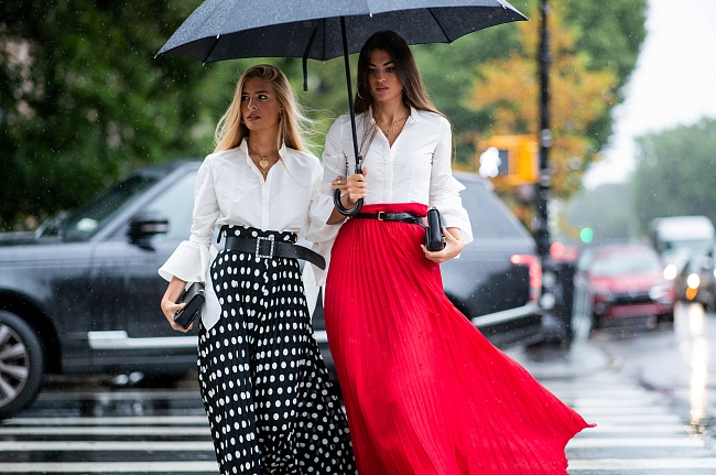 Дождливый стритстайл с нью-йоркской Недели моды фото фото № 1