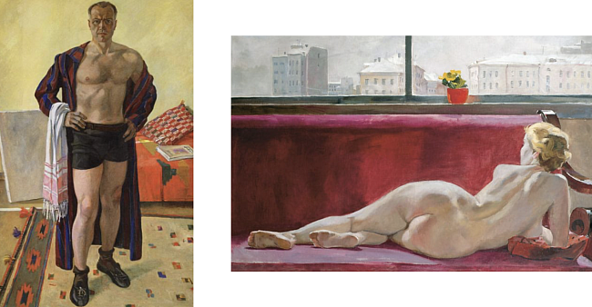 «Автопортрет», 1948 и «Натурщица», 1936  — Курская картинная галерея фото № 9