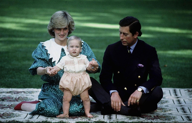 Принц Чарльз, принц Уэльский, и Диана, принцесса Уэльская, играют со своим маленьким сыном принцем Уильямом, 1983 год фото № 4