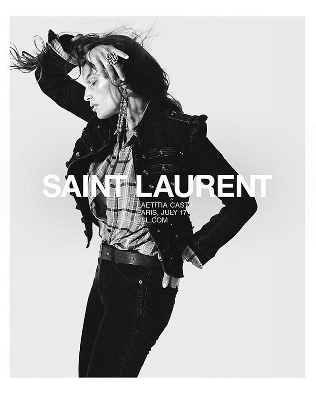 Летиция Каста в рекламной кампании Saint Laurent весна-лето 2017 год фото № 12